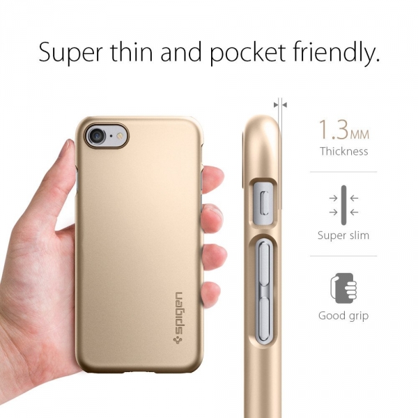 Spigen iPhone 7 Thin Fit K�l�f-Champagne Gold