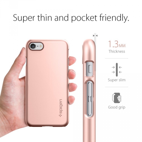 Spigen iPhone 7 Thin Fit K�l�f-Rose Gold