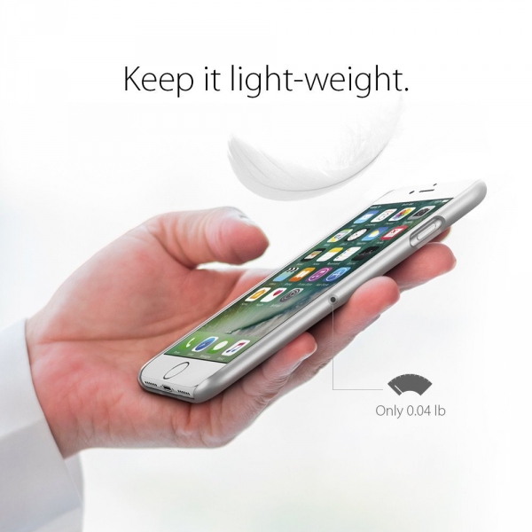 Spigen iPhone 7 Thin Fit Klf-Satin Silver