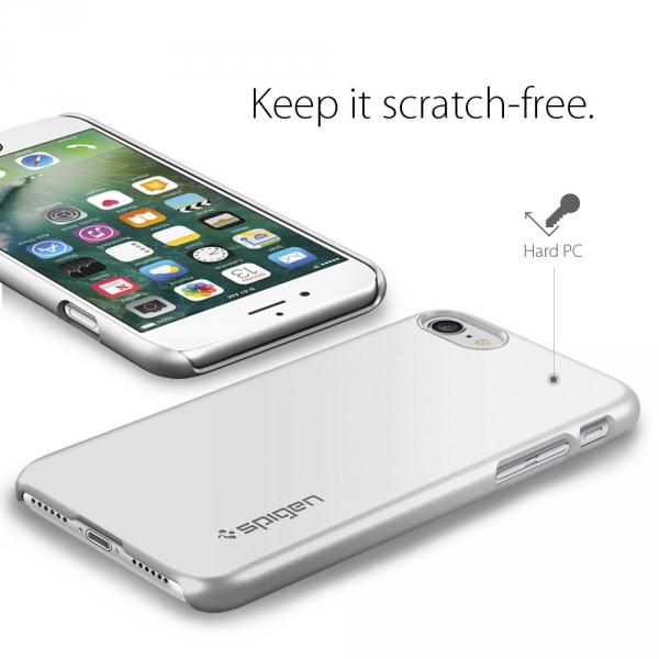 Spigen iPhone 7 Thin Fit K�l�f-Satin Silver