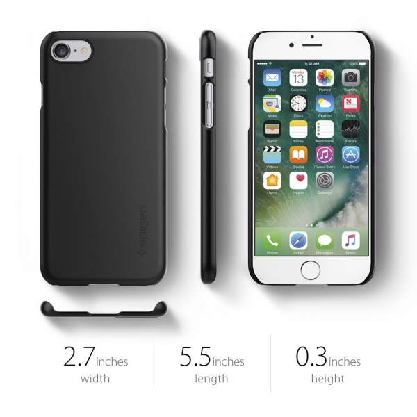 Spigen iPhone 7 Thin Fit K�l�f-Black