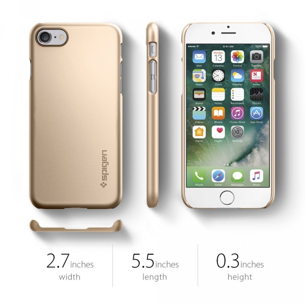 Spigen iPhone 7 Thin Fit K�l�f-Champagne Gold
