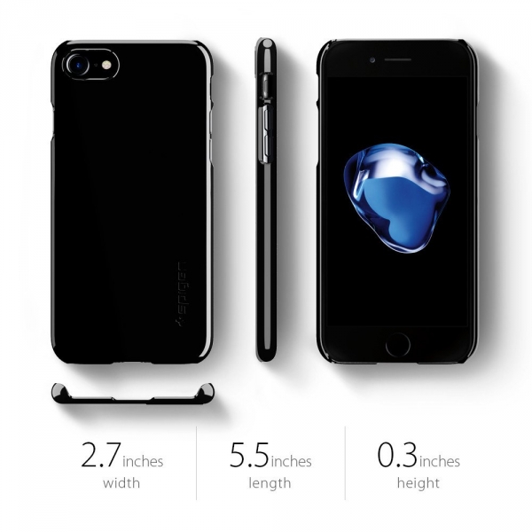 Spigen iPhone 7 Thin Fit K�l�f-Jet Black