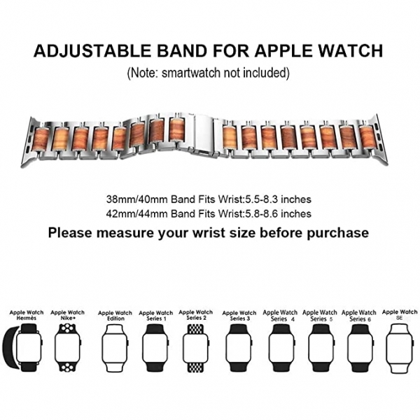 iiteeology Apple Watch Ultra Paslanmaz elik Kay (49/45/44/42mm)-Sandalwood Silver