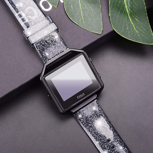 iiteeology Fitbit Blaze Simli Kay-Black