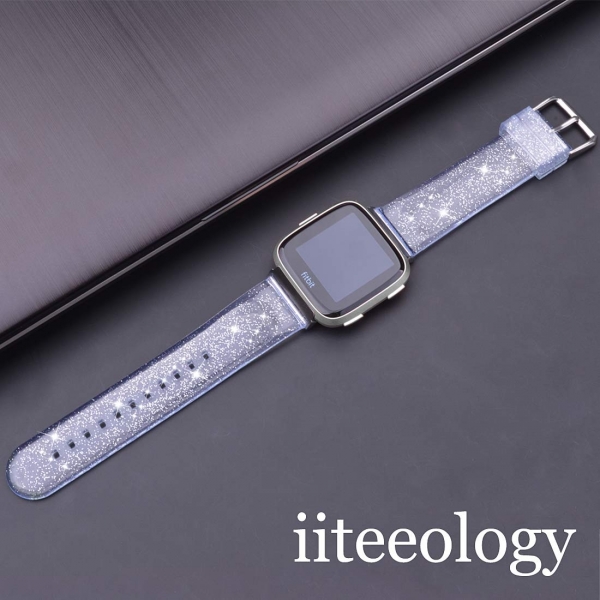 iiteeology Fitbit Versa Simli Kay-Silver