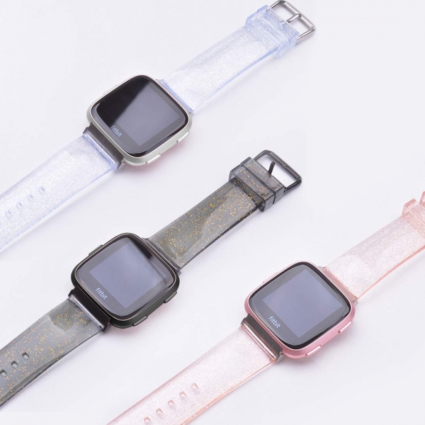 iiteeology Fitbit Versa Simli Kay-Silver