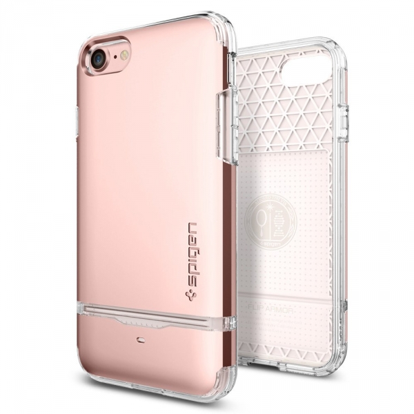 Spigen iPhone 7 Case Flip Armor-Rose Gold