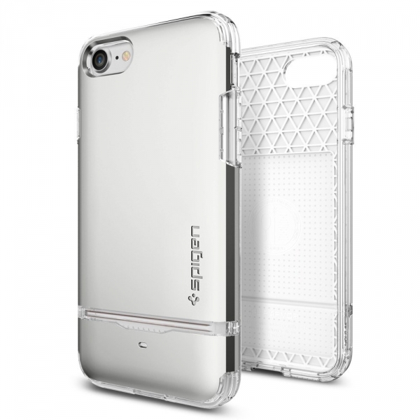 Spigen iPhone 7 Case Flip Armor-Satin Silver