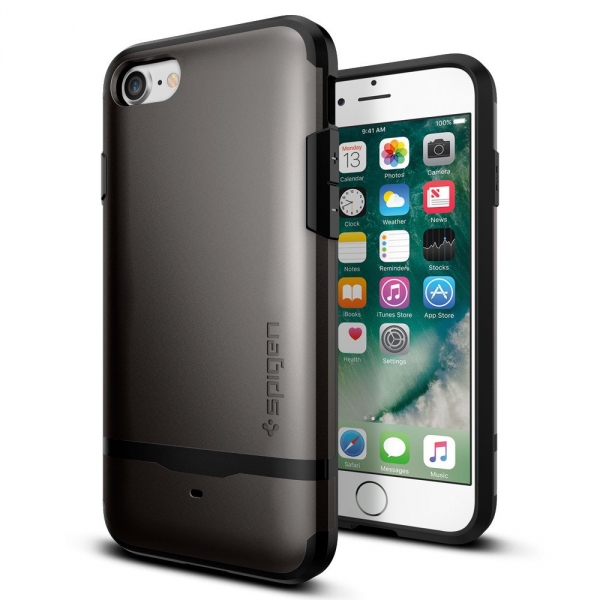 Spigen iPhone 7 Case Flip Armor-Gunmetal