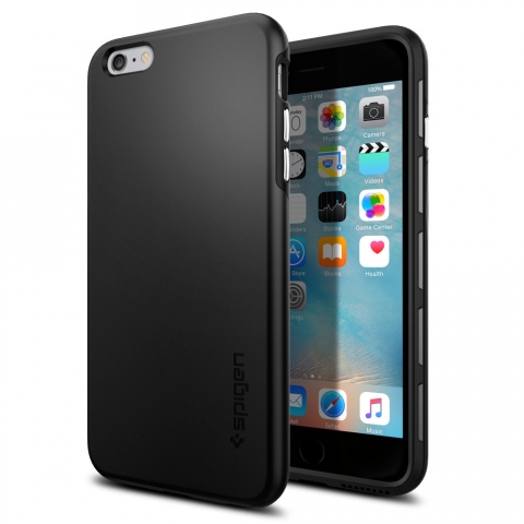 Spigen iPhone 6S Plus / 6 Plus Thin Fit Hybrid Klf-Black