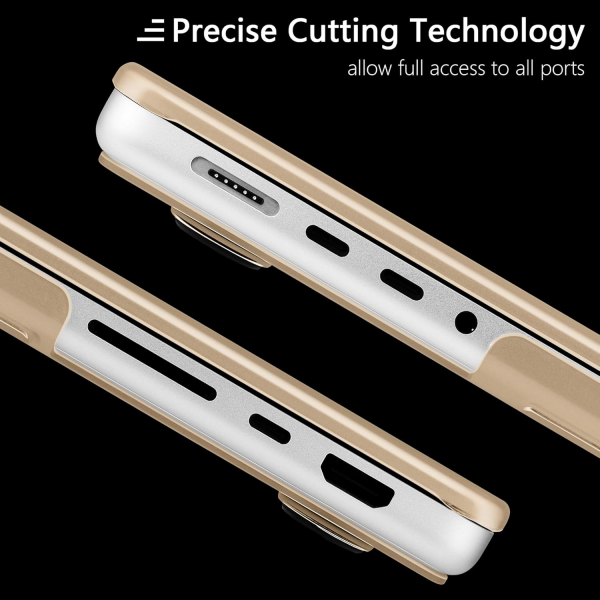 TWOLSKOO MacBook Pro M1/M4 Uyumlu Klf (14 in)-Matte Gold