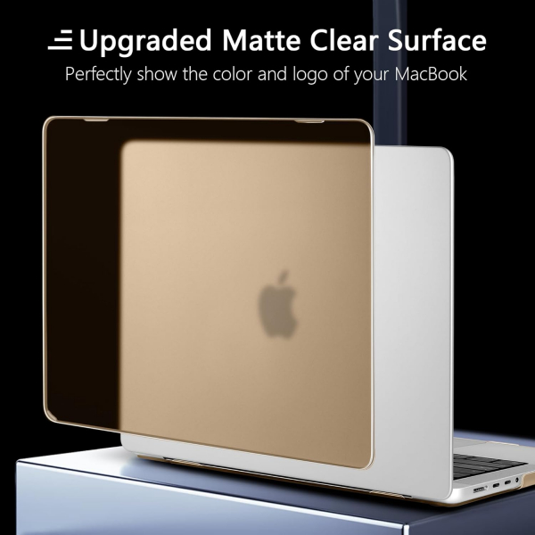TWOLSKOO MacBook Pro M1/M4 Uyumlu Klf (14 in)-Matte Gold