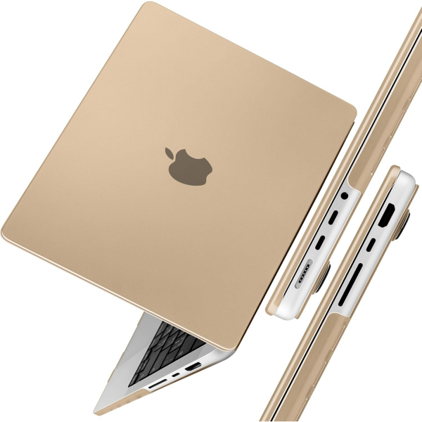 TWOLSKOO MacBook Pro M1/M4 Uyumlu Klf (14 in)-Matte Gold