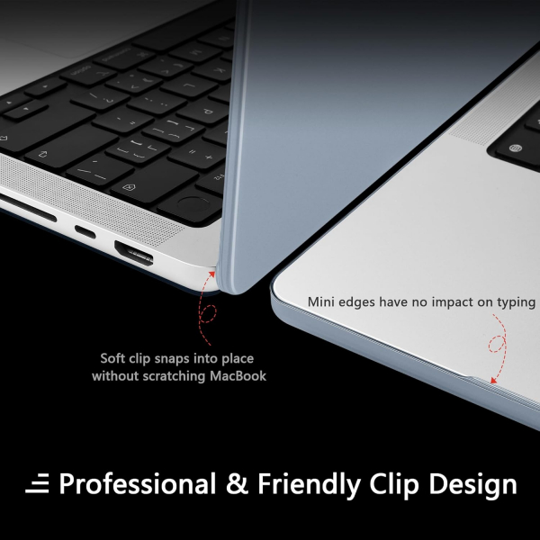 TWOLSKOO MacBook Pro M1/M4 Uyumlu Klf (14 in)-Matte Blue