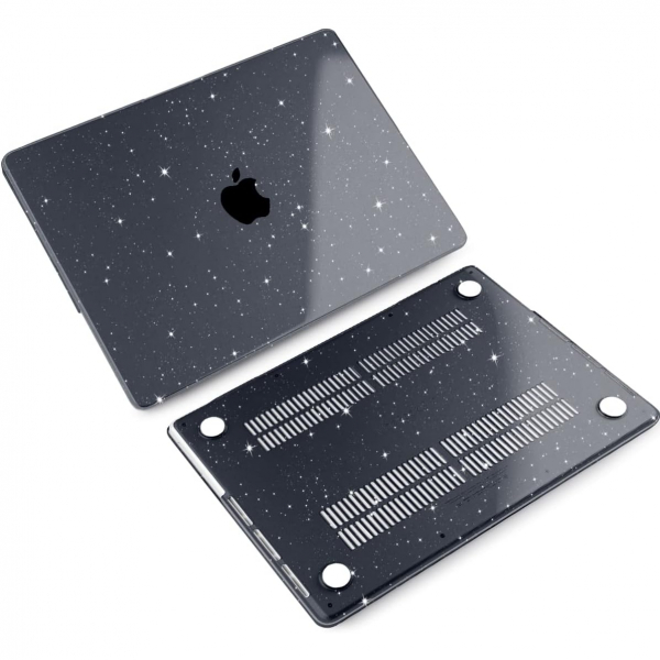 TWOLSKOO MacBook Pro M1/M4 Uyumlu Klf (14 in)-Glitter Black