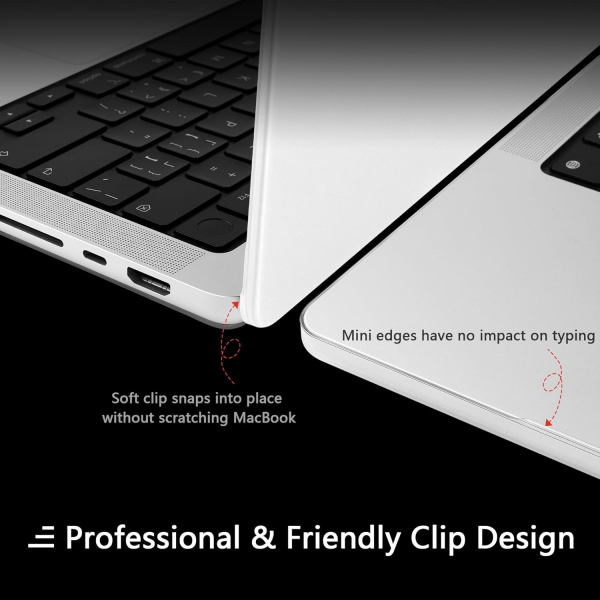 TWOLSKOO MacBook Pro M1/M4 Uyumlu Klf (14 in)-Matte Clear
