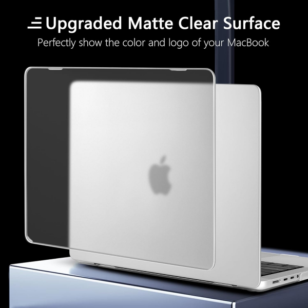 TWOLSKOO MacBook Pro M1/M4 Uyumlu Klf (14 in)-Matte Clear