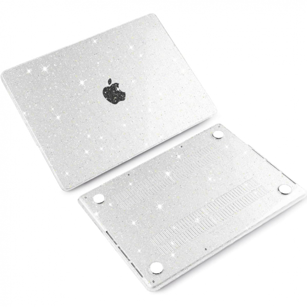 TWOLSKOO MacBook Pro M1/M4 Uyumlu Klf (14 in)-Glitter Clear