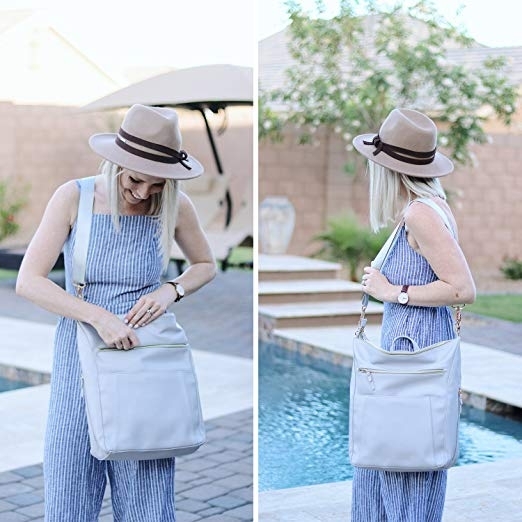 mommore PU Deri Bebek Bakm antas-Gray