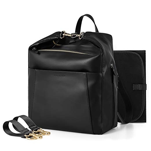 mommore PU Deri Bebek Bakm antas-Black