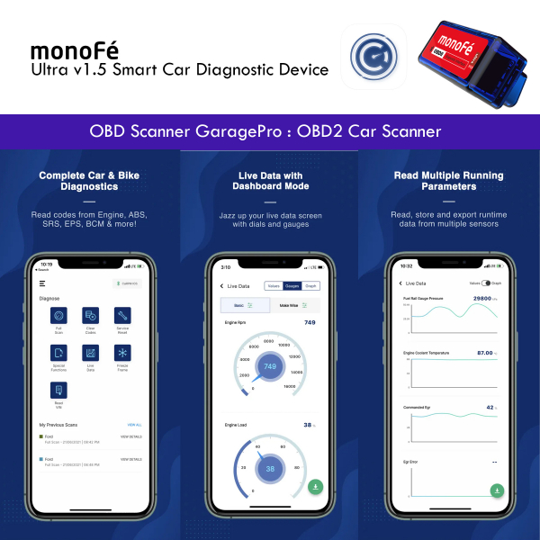 monoFe GaragePro Ultra v1.5 OBD 2 Ara� Tan� Cihaz�