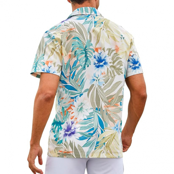 monoFe Erkek Ksa Kollu Hawaii Gmlek