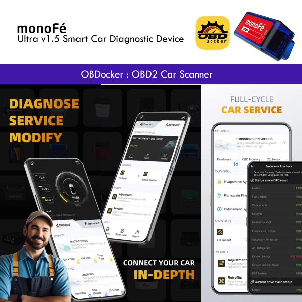 monoFe OBDocker Ultra v1.5 OBD 2 Ara� Tan� Cihaz�