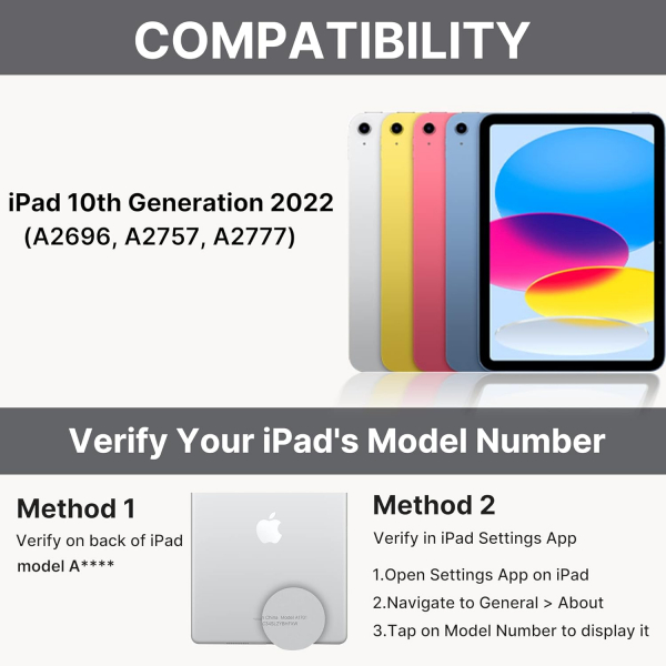 pekarejue iPad 10.Nesil Klavyeli Klf (10.9 in)-Space Gray