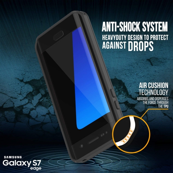 punkcase Galaxy S7 Edge Extreme Serisi Su Geirmez Klf-Black