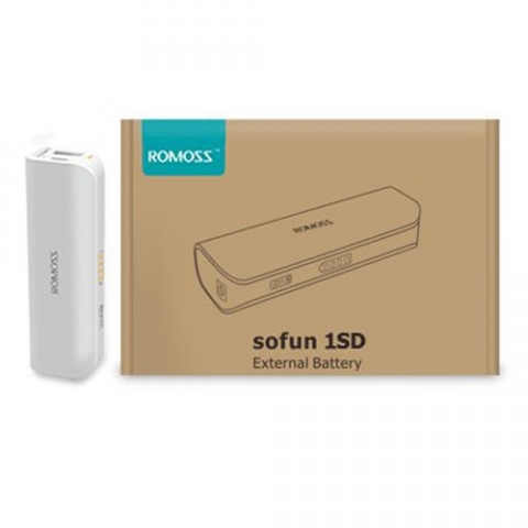 Romoss SOFUN 1 DC5V 1A 2600 mAh Harici Batarya (K�l�f Hediye)