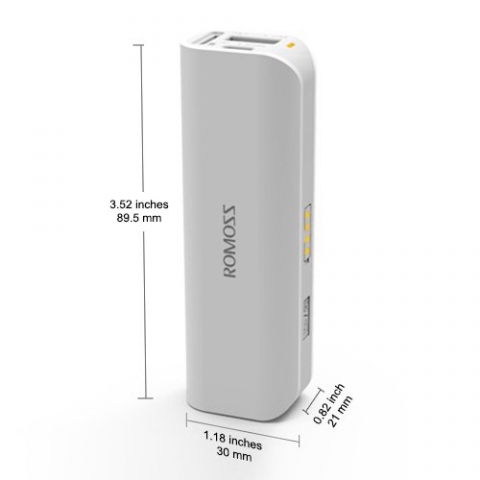 Romoss SOFUN 1 DC5V 1A 2600 mAh Harici Batarya (K�l�f Hediye)
