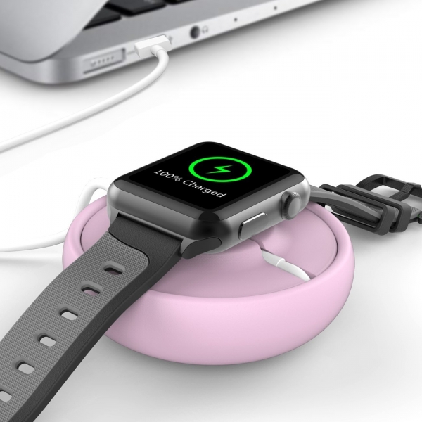 Silicone Maid LLC Apple Watch arj stasyonu-Macaron Pink