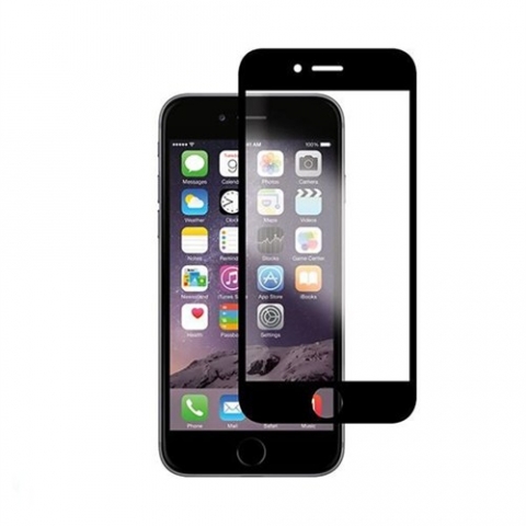 Spada iPhone 6S / 6 Full Fitted Temperli Cam Ekran Koruyucu 0.33mm (Siyah)