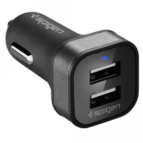 Spigen 4.8 Amp ift Balantl USB Ara arj F24QC - SGP11749