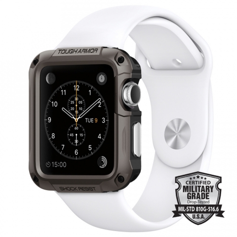 Spigen Apple Watch Case Tough Armor (42mm) Klf (MIL-STD-810G)-Gun Metal