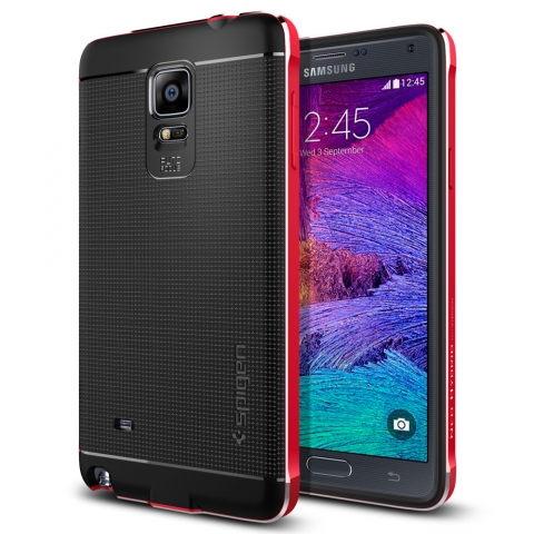 Spigen Galaxy Note 4 Case Neo Hybrid Metal Klf-Electric Red