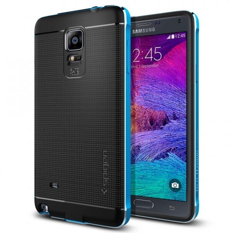 Spigen Galaxy Note 4 Case Neo Hybrid Metal Klf-Electric Mavi