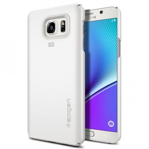 Spigen Galaxy Note 5 Case Thin Fit-Shimmery White