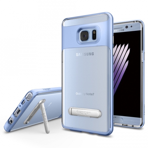 Spigen Galaxy Note 7 Case Crystal Hybrid-Blue Coral