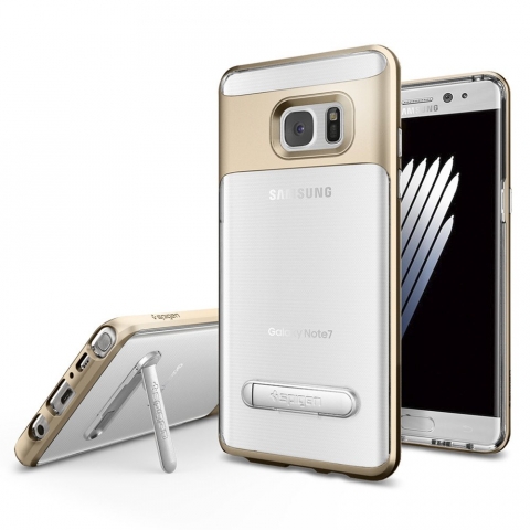 Spigen Galaxy Note 7 Case Crystal Hybrid-Champagne Gold