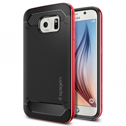 Spigen Galaxy S6 Case Neo Hybrid Metal ereve-Red