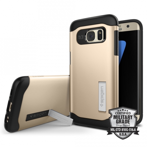 Spigen Galaxy S7 Edge Case Slim Armor-Champagne Gold