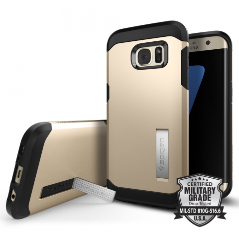 Spigen Galaxy S7 Edge Case Tough Armor (MIL-STD-810G)-Champagne Gold
