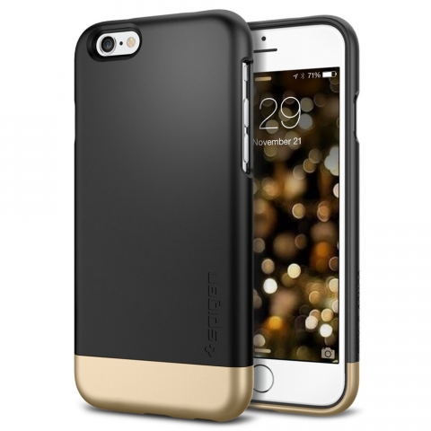 Spigen iPhone 6S / 6 Style Armor Klf-Smooth Black