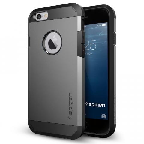 Spigen iPhone 6 Case Tough Armor (4.7) Klf Kasa-Gun Metal