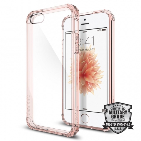 Spigen iPhone SE Crystal Shell (MIL-STD-810G) Klf-Rose Crsytal