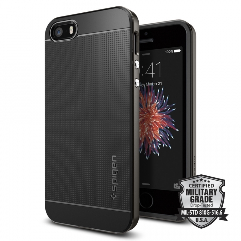 Spigen iPhone SE / 5S / 5 Neo Hybrid (MIL-STD-810G) Klf-Gunmetal