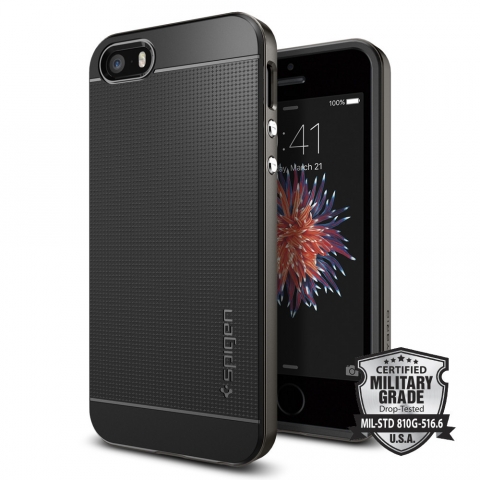 Spigen iPhone SE / 5S / 5 Neo Hybrid (MIL-STD-810G) Klf-Gunmetal