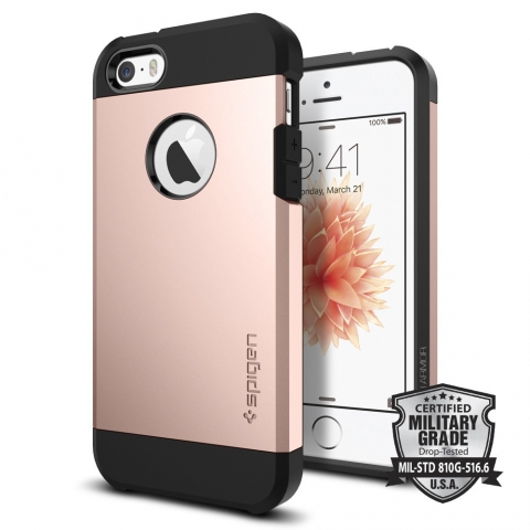 Spigen iPhone SE/5S/5 Tough Armor (MIL-STD-810G) Klf-Rose Gold